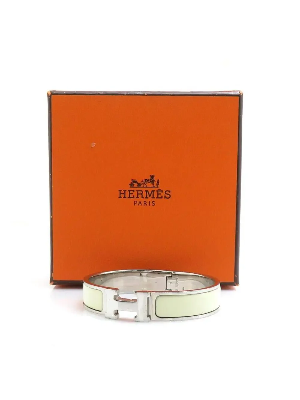 Auth Hermes Clic Clac H Bangle Bracelet #302726H38B
